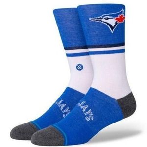 NWT Stance x MLB Toronto Blue Jays TOR COLOR Crew Socks Size L